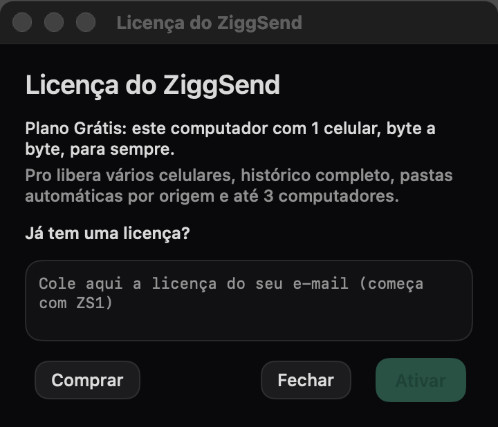 Clique no rótulo do plano