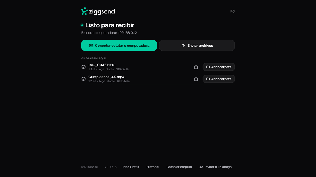 Abre ZiggSend
