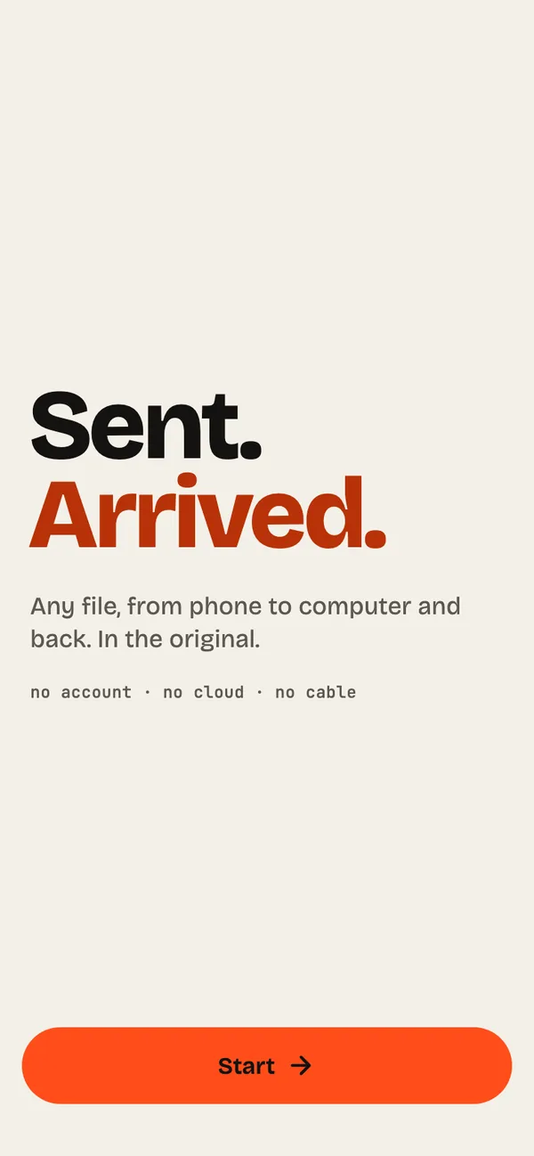 Step 1: Install and open. Get it free on Google Play, open ZiggSend and tap “Start”.