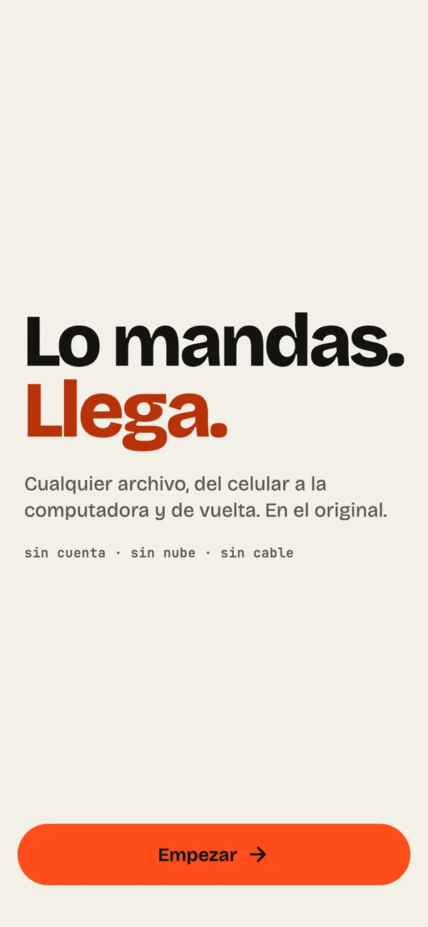 Paso 1: Instala y abre. Descárgalo gratis en Google Play, abre ZiggSend y toca “Empezar”.