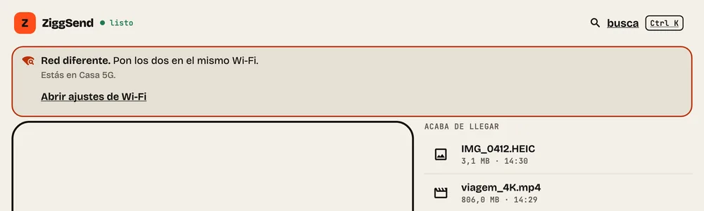 Paso 7: Red diferente. ¿PC y celular en redes distintas? Pon los dos en el mismo Wi-Fi.