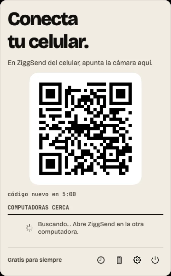 Paso 1: Abre y conecta. Instala, haz clic en la Z de la barra de menús y muestra el QR.